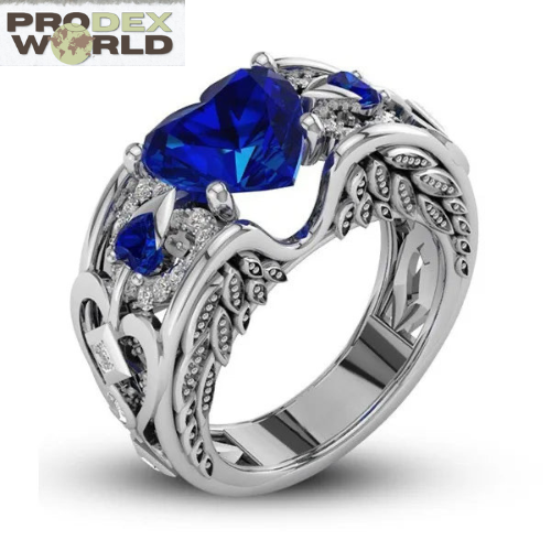 Anillo clásico 5 colores, circonita de corazón de amor multicolor, joyería de lujo 👌💪🏻✅❤️ (PLATA925)