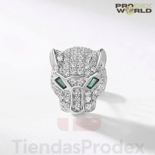 Aros De Cabeza De Leopardo Hueco Animal Brillante Zirconia Cúbica Joyería 💍✅(Plata925)