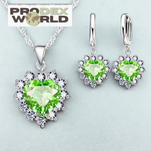 Conjuntos de joya, 💎 Aro con colgante de corazón estampado de color plateado para mujeres y niñas 👧🏼🙋🏼♀️