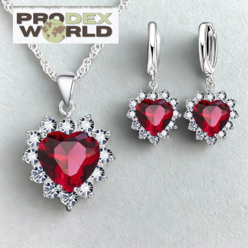 Conjuntos de joya, 💎 Aro con colgante de corazón estampado de color plateado para mujeres y niñas 👧🏼🙋🏼♀️