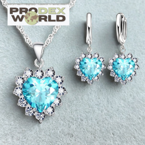 Conjuntos de joya, 💎 Aro con colgante de corazón estampado de color plateado para mujeres y niñas 👧🏼🙋🏼‍♀️